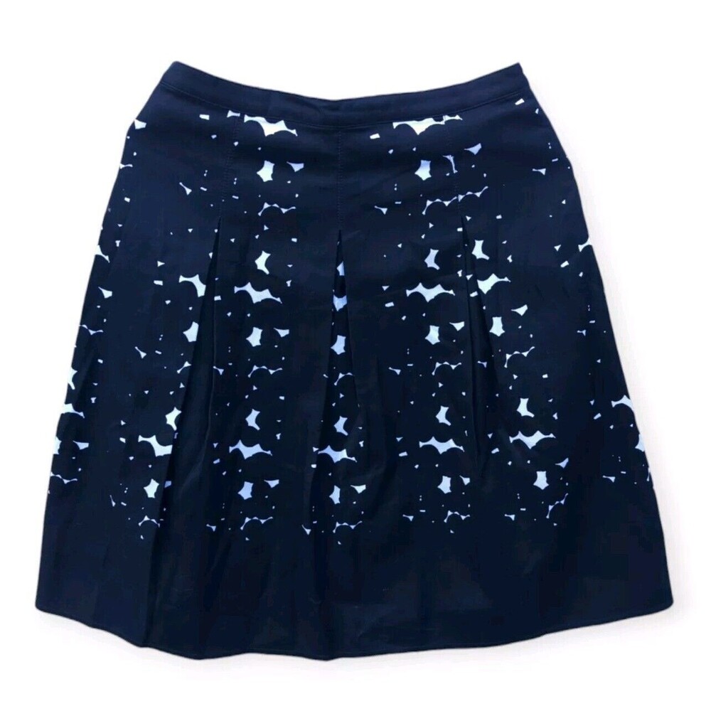 Charles Chang-Lima Floral Skirt Black White Cotton Pleated Workcore Work 6 S